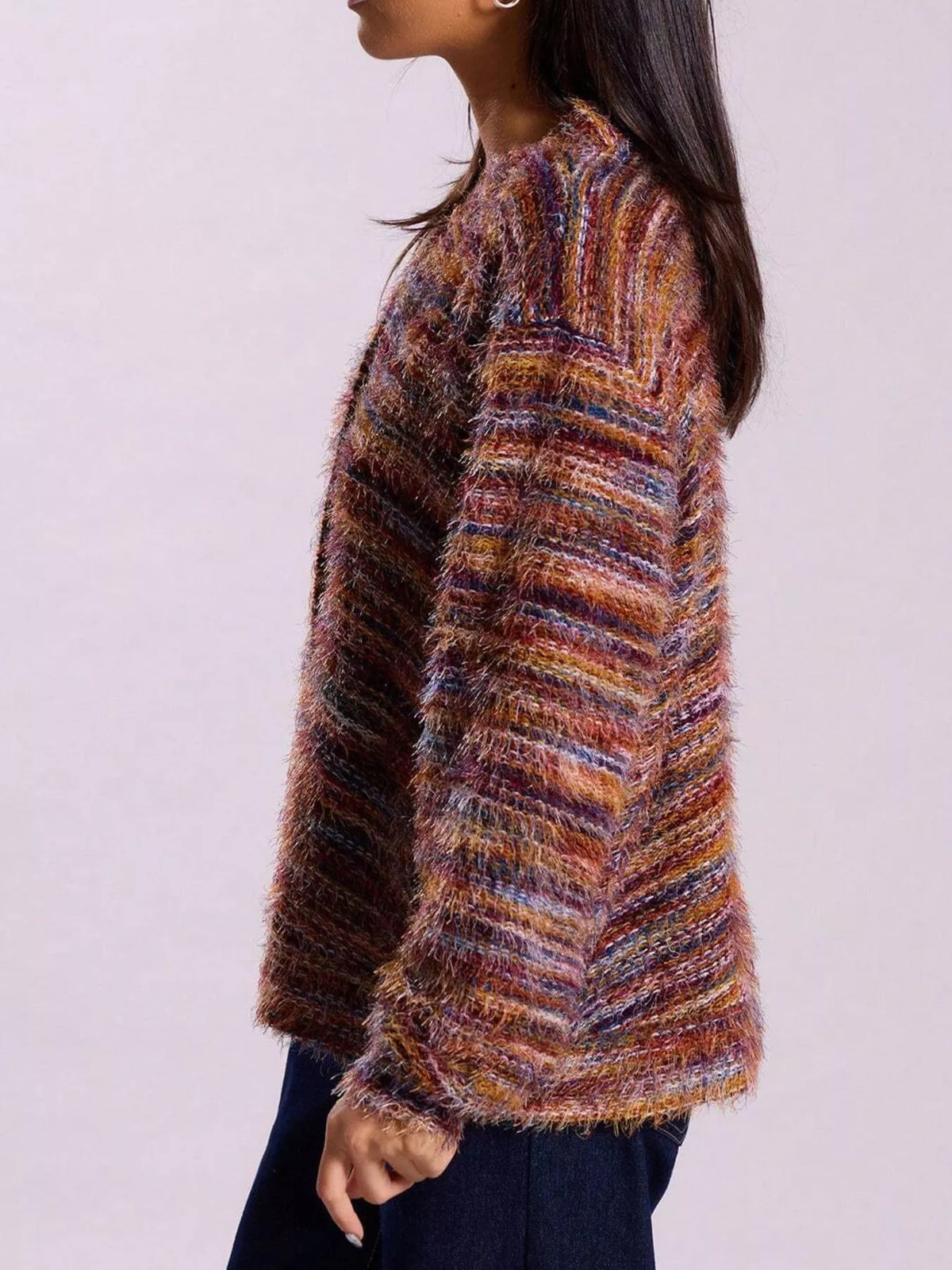 Chunky Knit V-Neck Button Cardigan | Oversized Comfort