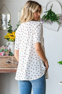 Summer Flowy Tunic with Vintage Floral Print – Casual Plus Size Top