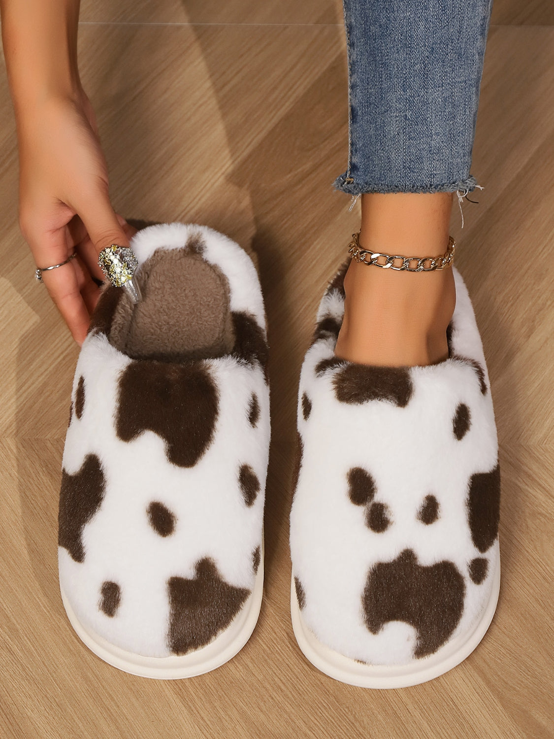 Animal Print Faux Fur Slippers Trandify Deal