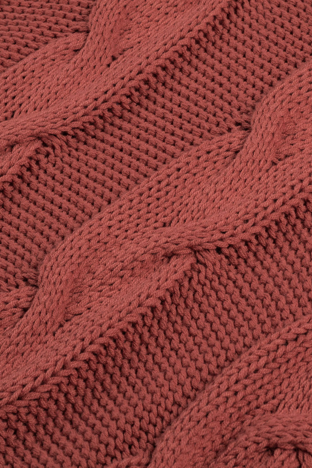 Cable-Knit Turtleneck Dropped Shoulder Sweater Trandify Deal