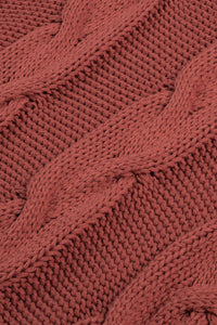 Cable-Knit Turtleneck Dropped Shoulder Sweater Trandify Deal