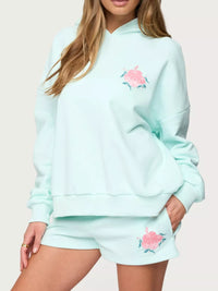 Women's Oversized Graphic Hoodie Drop Shoulder Sweatshirt
