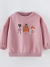 Kids Angel Sweatshirt - Cute Graphic Long Sleeve Top
