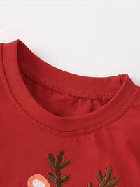 Kids Deer T-Shirt with Ruffle Trim