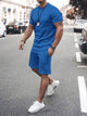 Men’s Plus Size Summer Outfit – 2-Piece T-Shirt & Shorts Set | Free Shipping