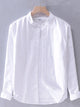 Plus size men’s button-up long sleeve shirt in slim fit for office and casual wear