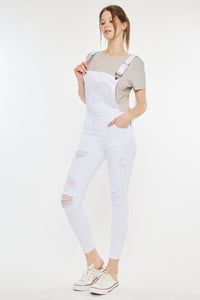 Kancan Distressed Denim Overalls for Women – Trendy Skinny Fit