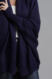 Open Front Batwing Sleeve Cardigan Trandify Deal