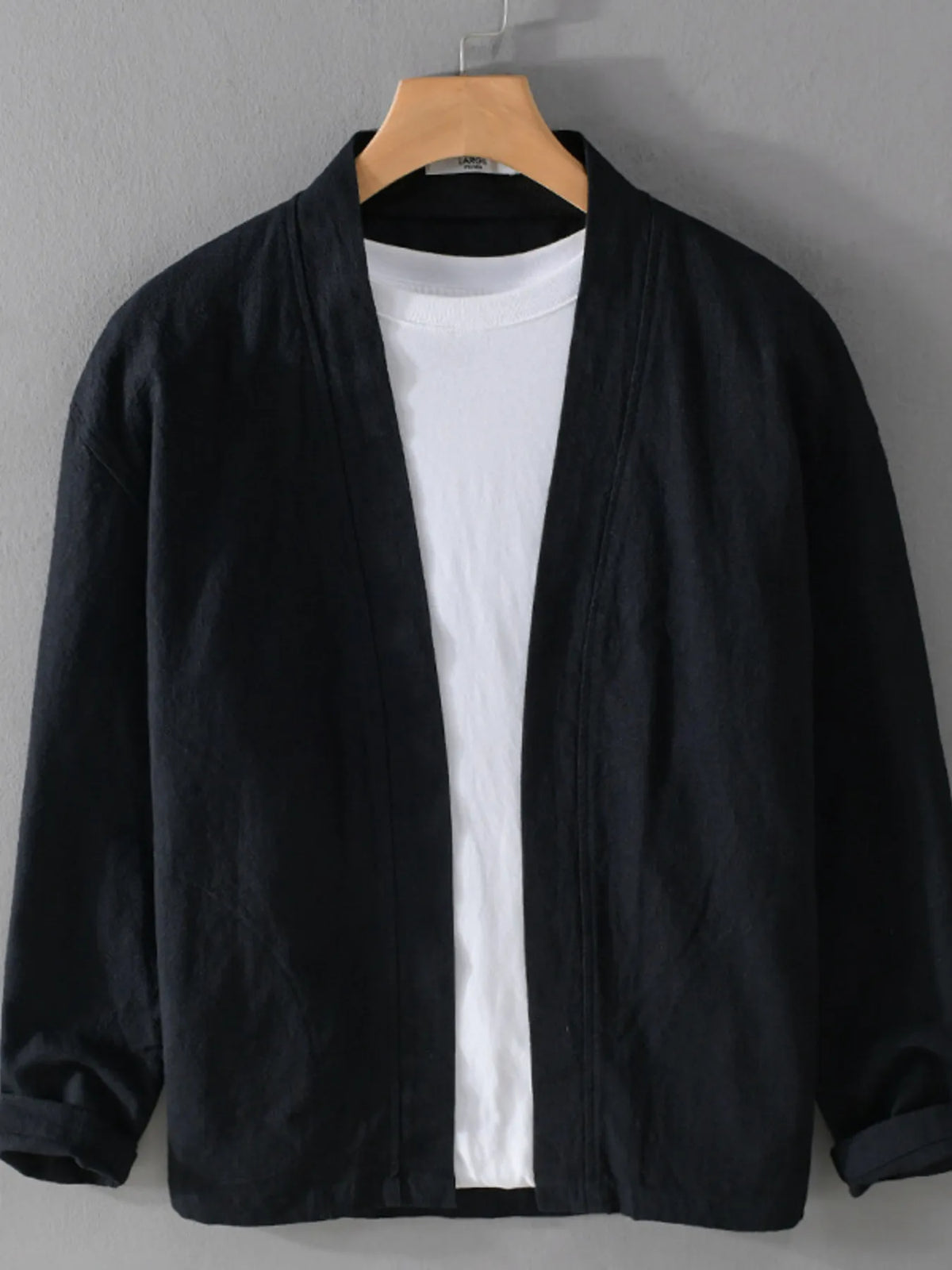 Men's Plus Size Open Front Long Sleeve Cardigan – Lightweight Big & Tall Lounge Wear – Trendy Oversized Cover-Up