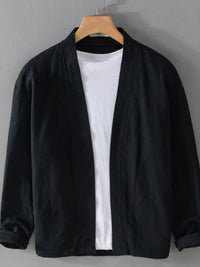 Men's Plus Size Open Front Long Sleeve Cardigan – Lightweight Big & Tall Lounge Wear – Trendy Oversized Cover-Up