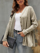 FAM-FAM Ruffled Button Up Long Sleeve Cardigan Trandify Deal