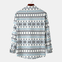 Trendy Men's Button-Up Shirt with Unique Geometric Design – Perfect for Office & Parties