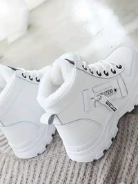 Decorative Zipper Round Toe Platform Boots Trandify Deal