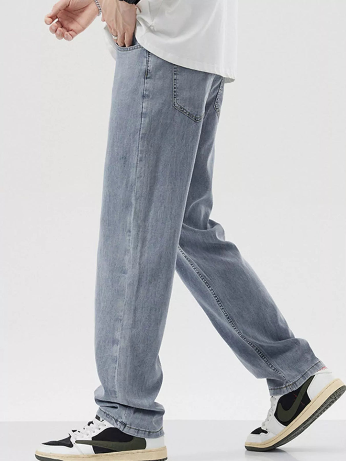 Men's Wide Leg Jeans | 70s Retro Style | Comfort Stretch