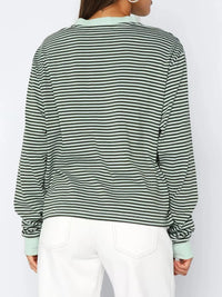 Women's Striped Oversized Sweatshirt - Soft Casual Crewneck