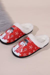 Snowman Round Toe Faux Fur Slippers Trandify Deal