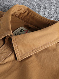 Plus size men’s button-up shirt with chest pockets for big & tall Hawaiian or office wear – breathable long sleeve casual shirt