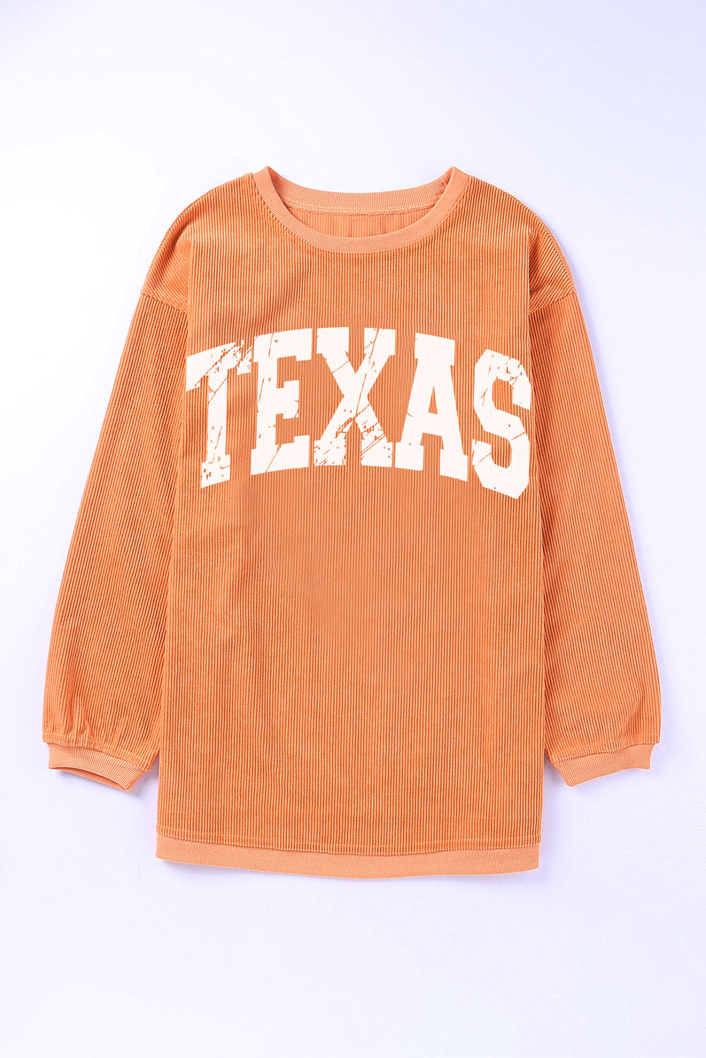 TEXAS Round Neck Long Sleeve Sweatshirt Trandify Deal