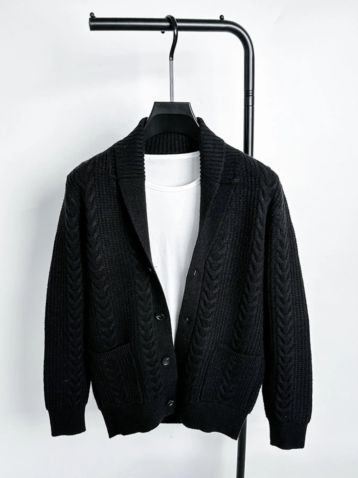 Soft Chunky Knit Cardigan for Men – Cozy Casual Layering Piece