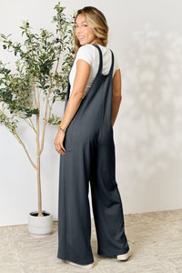 Double Take Full Size Wide Strap Overall with Pockets Trandify deal
