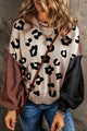 Leopard Round Neck Long Sleeve Sweater Trandify Deal