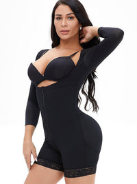 Sexy High Compression Body Shaper with Zipper – Slimming & Tummy Control