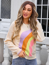 Angel wings Rainbow Round Neck Long Sleeve Sweater Trandify Deal