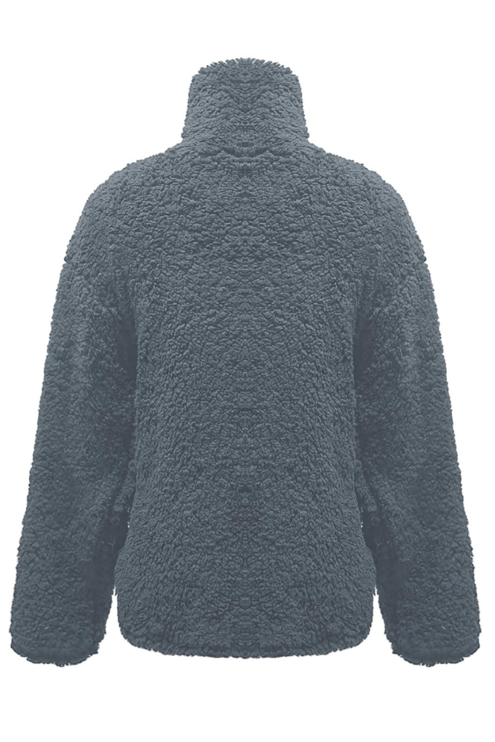 Fuzzy Turtleneck Long Sleeve Sweatshirt Trandify Deal