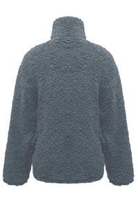 Fuzzy Turtleneck Long Sleeve Sweatshirt Trandify Deal