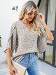 Printed Notched Half Sleeve Blouse Trandify Deal