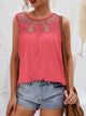 Lace Detail Round Neck Tank Trandify deal