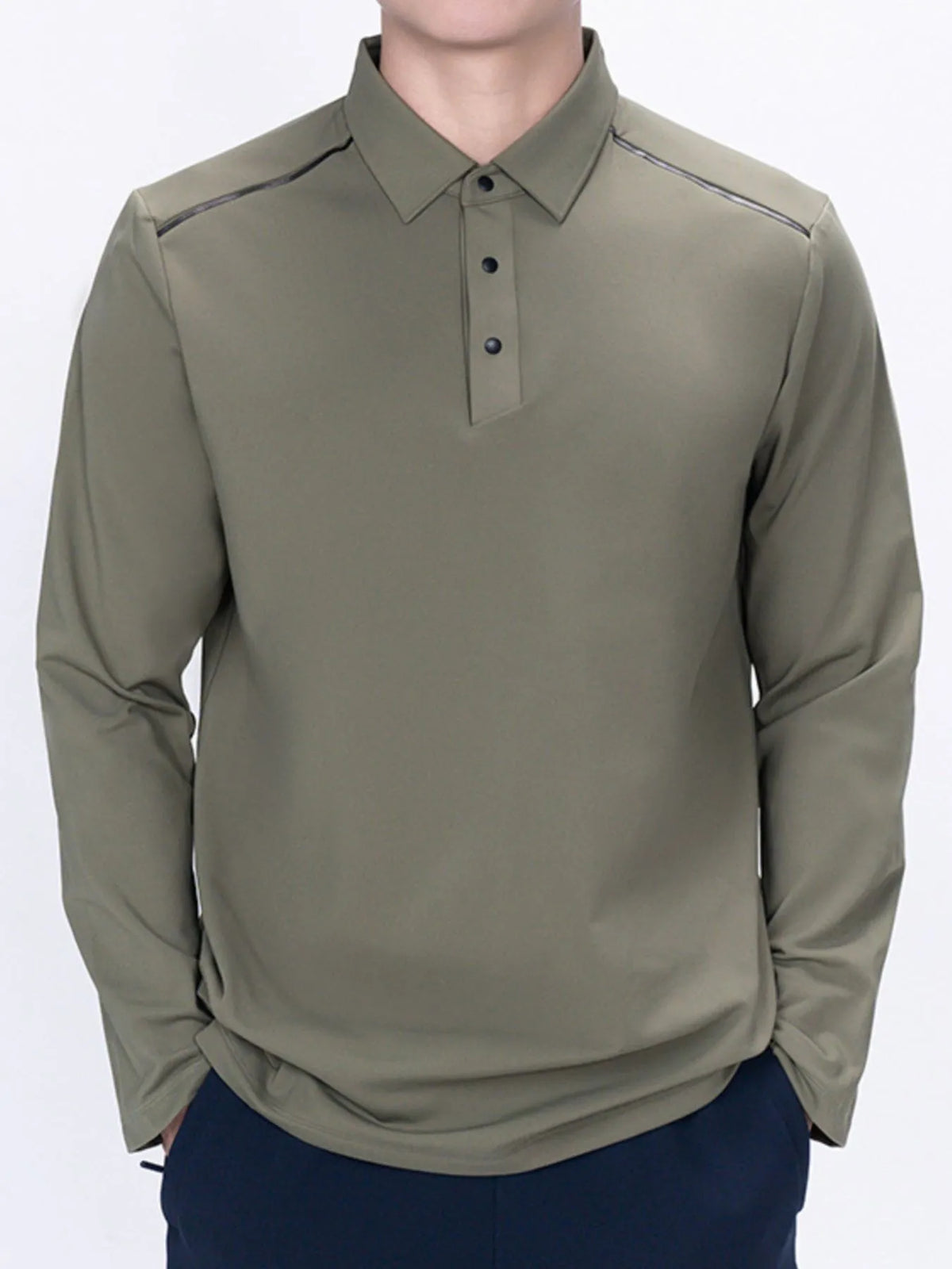 Men’s Plus Size Long Sleeve Polo Shirt – Classic Button-Down Casual Top for Big & Tall Men in Breathable Cotton Blend – Relaxed Fit