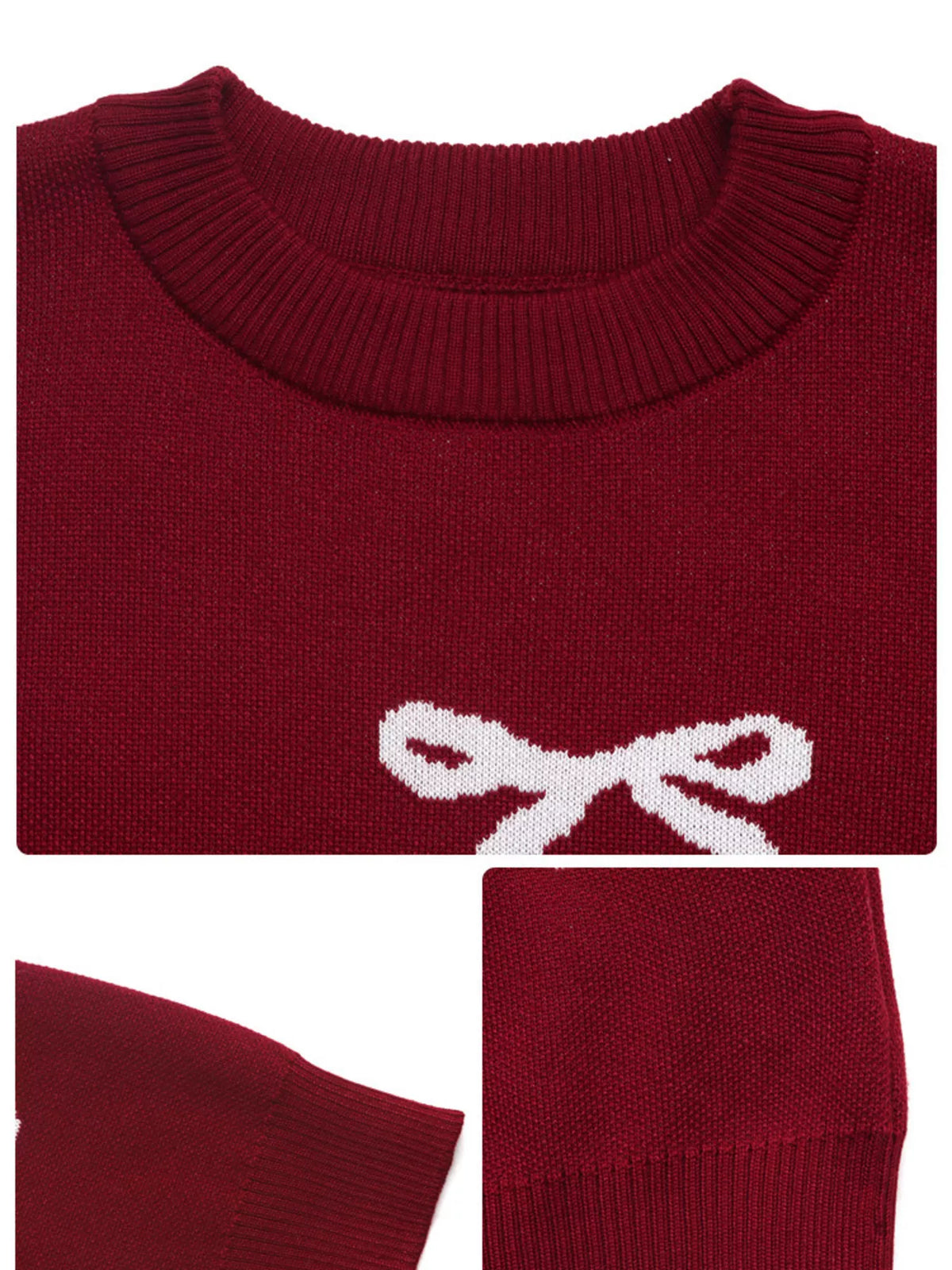 Oversized Bow Detail Sweater for Women | Cozy Fall Winter Top