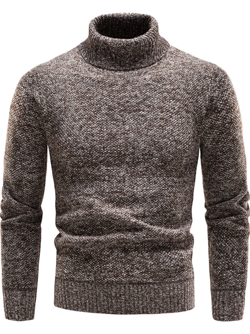 Men’s Plus Size Turtleneck Sweater – Slim Fit Winter Knit for Big & Tall