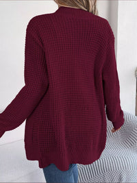 Chunky Knit Cardigan with Pockets - Open Front Women's Sweater