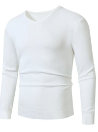 Plus size men's ribbed hem sweater – long sleeve cozy pullover for big & tall