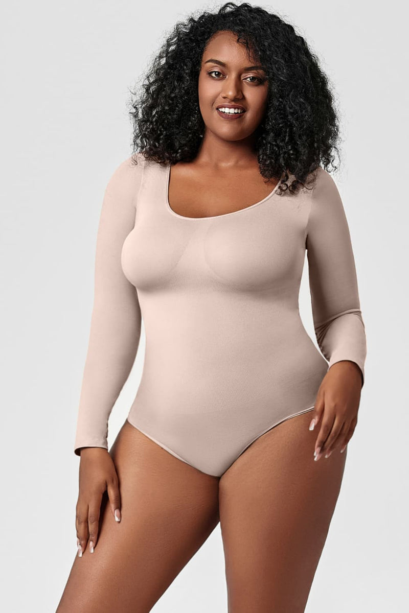 Long Sleeve Shaping Bodysuit – Tummy Control & Slimming Fit – Trandifydeal