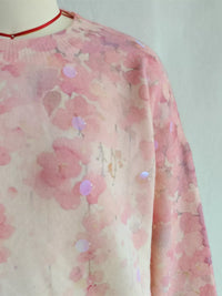 Women's Sequin Crewneck Sweater - Long Sleeve Party Wear