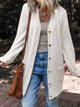 Women's Fuzzy Button Front Cardigan with Pockets - Cozy & Cute