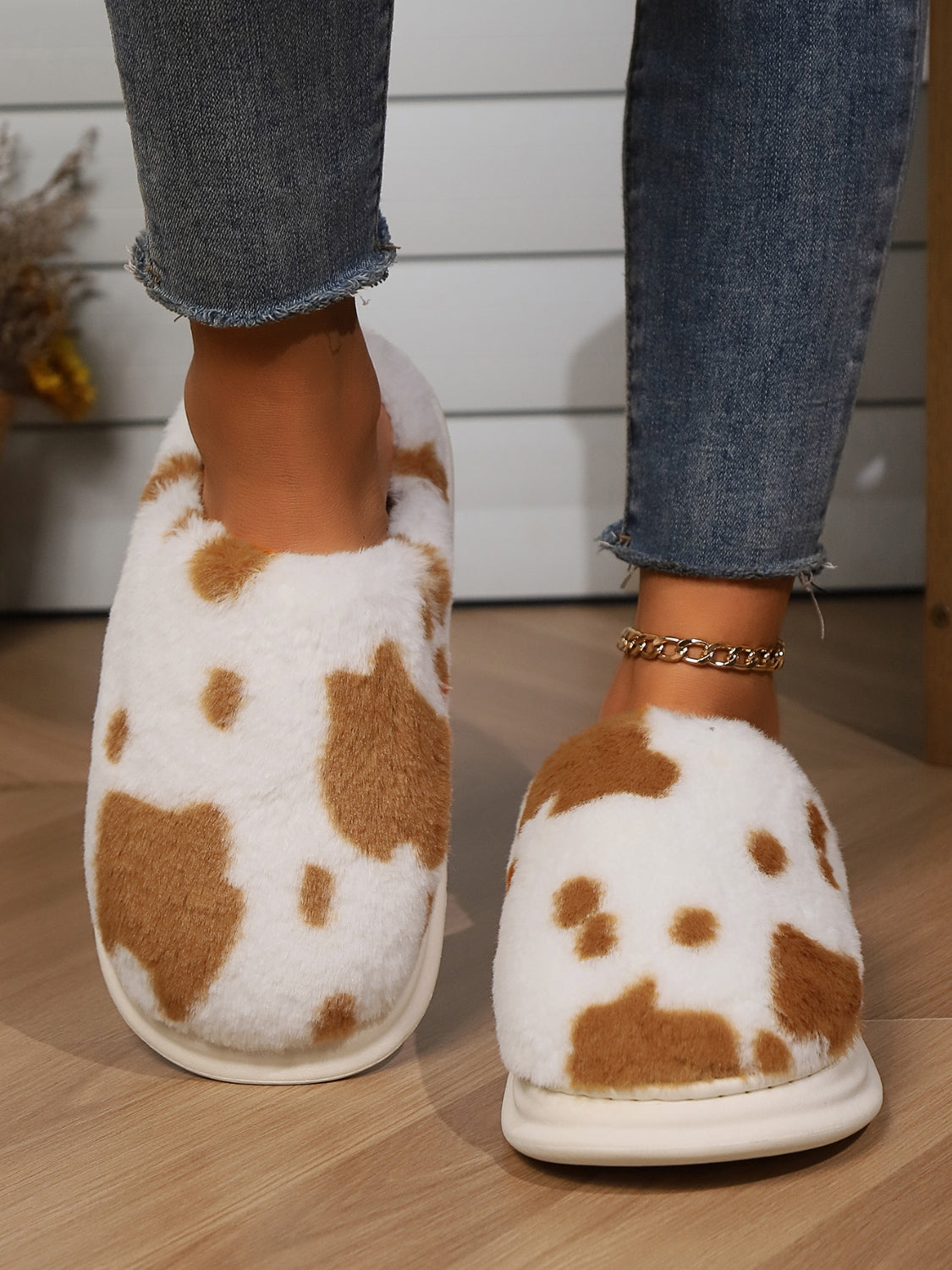 Animal Print Faux Fur Slippers Trandify Deal