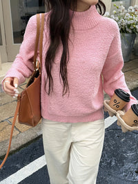 Women's Ribbed Turtleneck Sweater Long Sleeve Top for Fall Winter Fashion