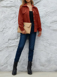 Women's Corduroy Shacket - Pocketed Overshirt