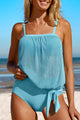 Square Neck Spaghetti Strap Tankini Set Trandify deal