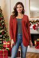 Open Front Long Sleeve Cardigan Trandify Deal