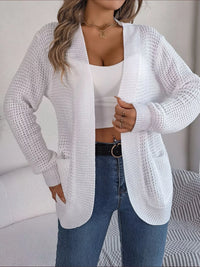 Chunky Knit Cardigan with Pockets - Open Front Women's Sweater