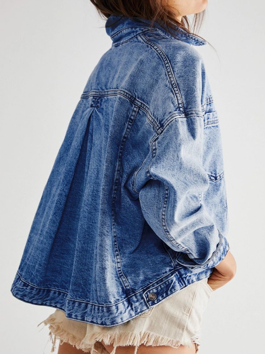 Pocketed Button Up Denim Jacket Trandify Deal
