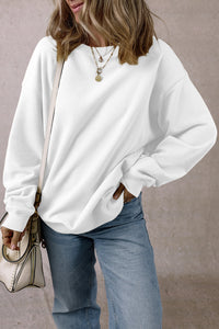 Round Neck Long Sleeve Sweatshirt Trandify Deal