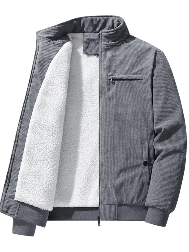 Plus Size Sherpa Jacket for Men | Corduroy Bomber