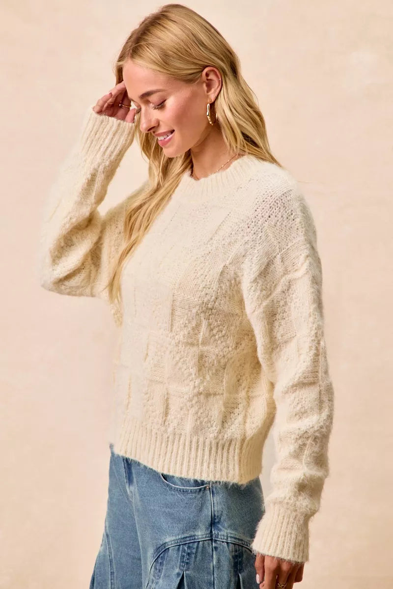 BiBi Women's Ribbed Drop Shoulder Sweater