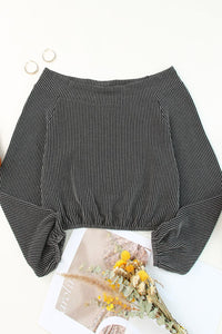 Off-Shoulder Long Sleeve Top Trandify Deal